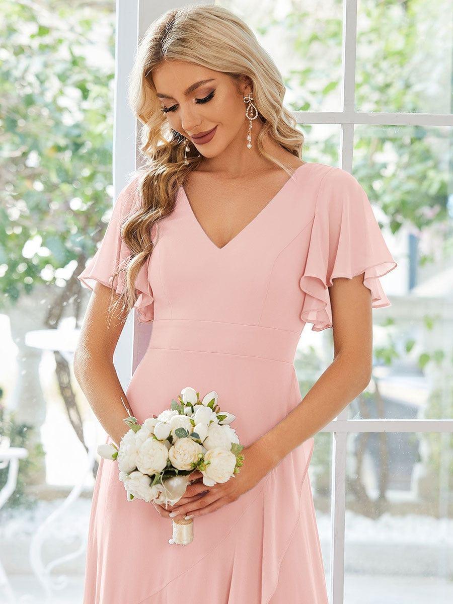 Moreeza | Robe de demoiselle d'honneur fluide en chiffon