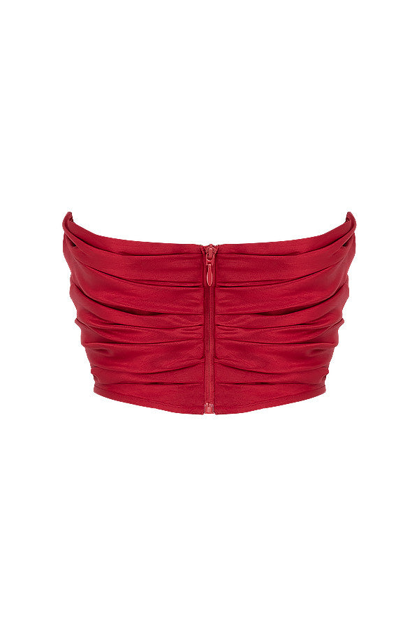 Top Corset Drapé Avec Coupe Ajustée Pour Femme | Idéal Pour Les Sorties Et Les Événements