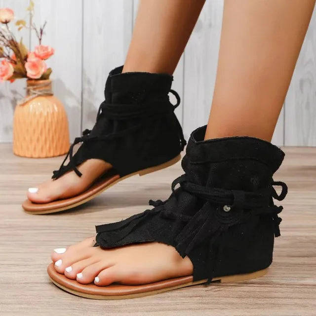 Sandales À Lacets Avec Bride Cheville Pour Femmes | Idéal Pour Saison Estivale