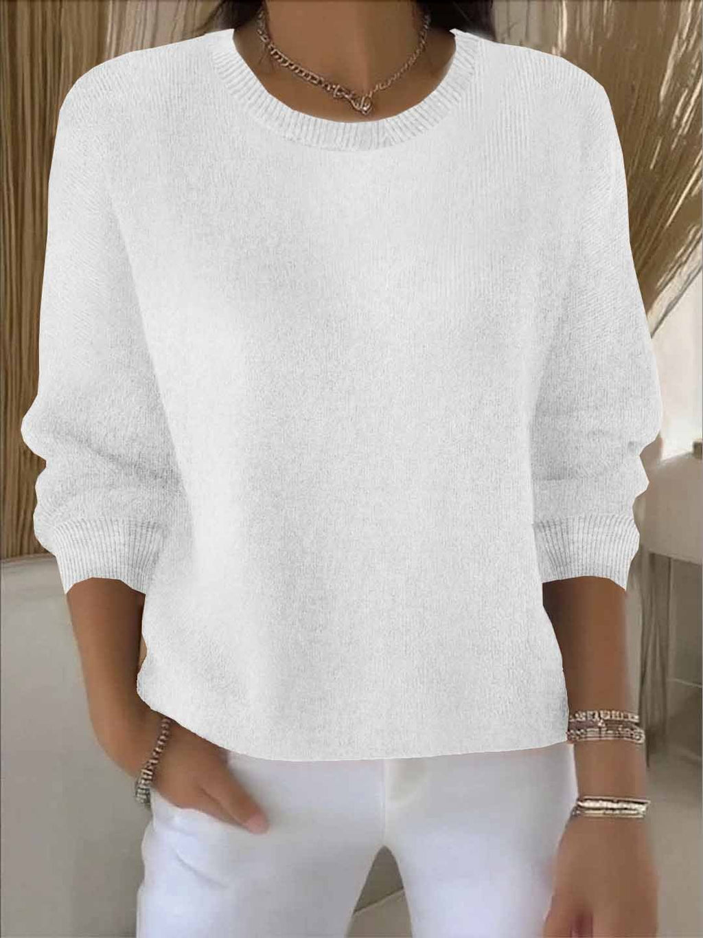 Monica - Pull Fin Tricoté Oversize Flatteur