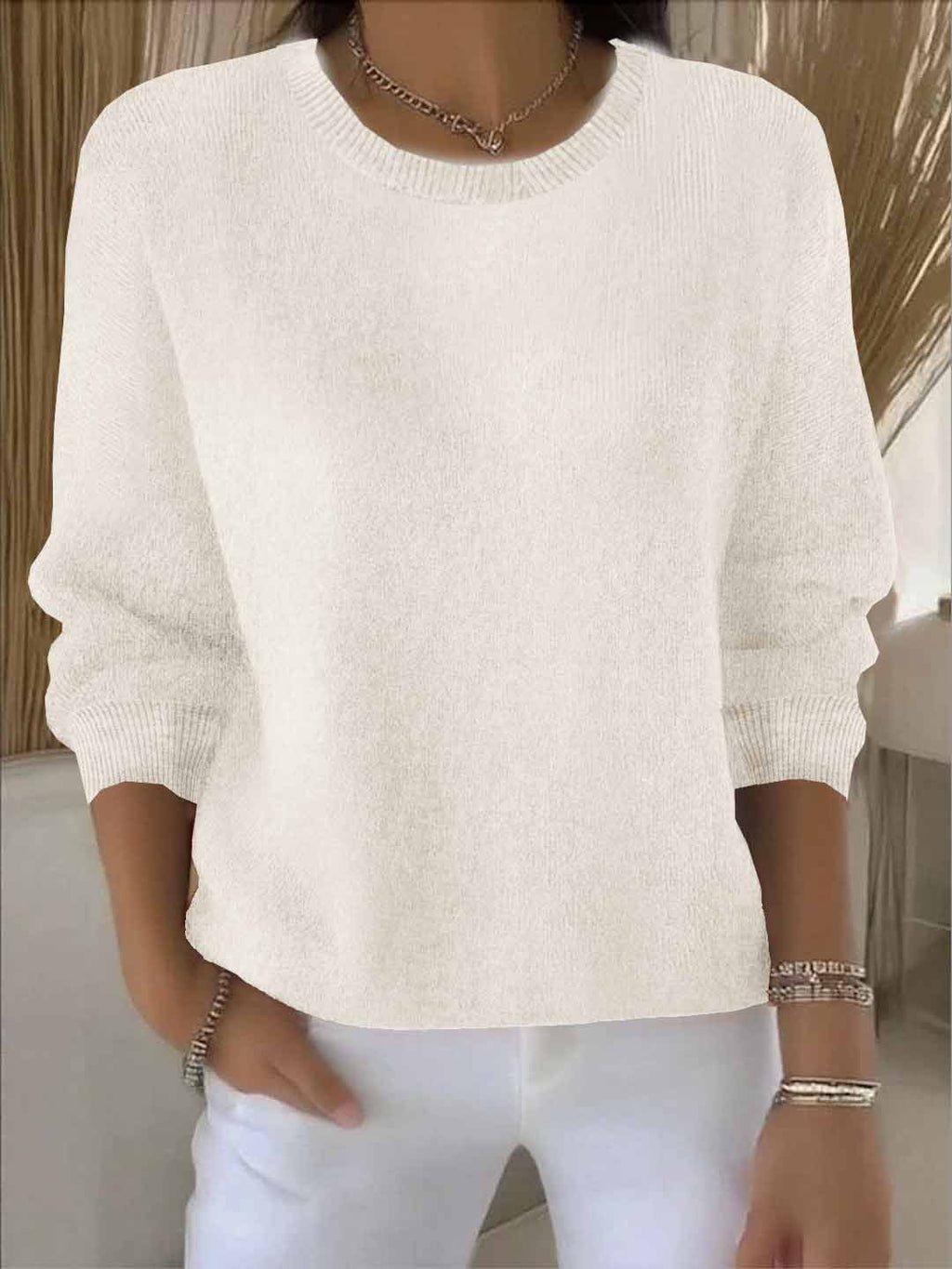 Monica - Pull Fin Tricoté Oversize Flatteur