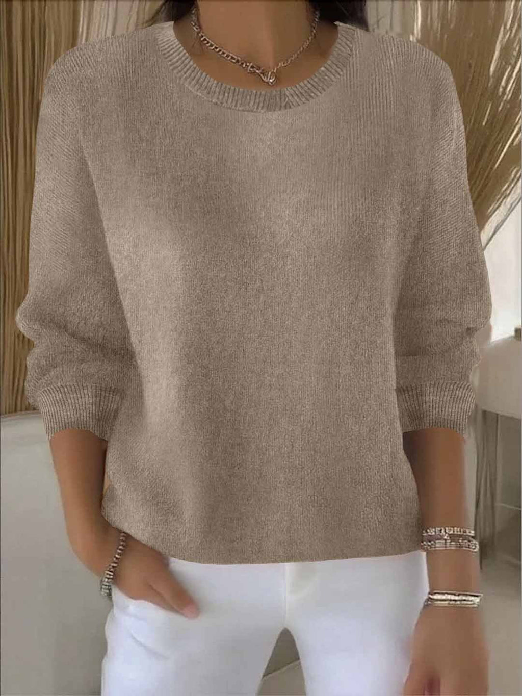 Monica - Pull Fin Tricoté Oversize Flatteur