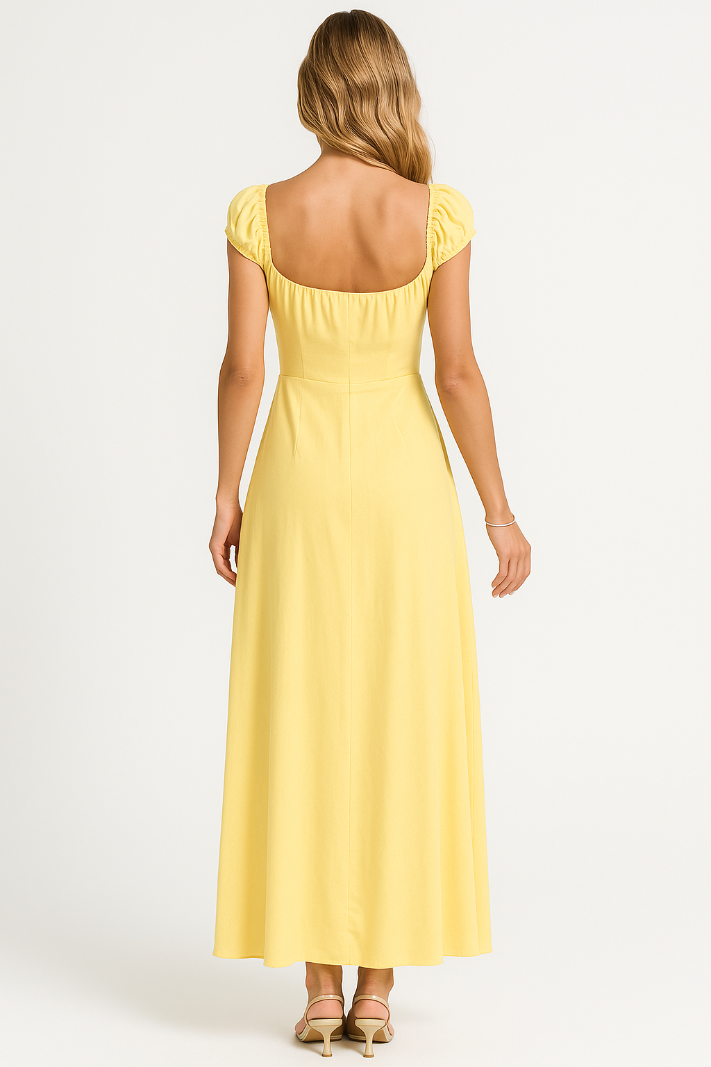 Robe Maxi Empire Jaune