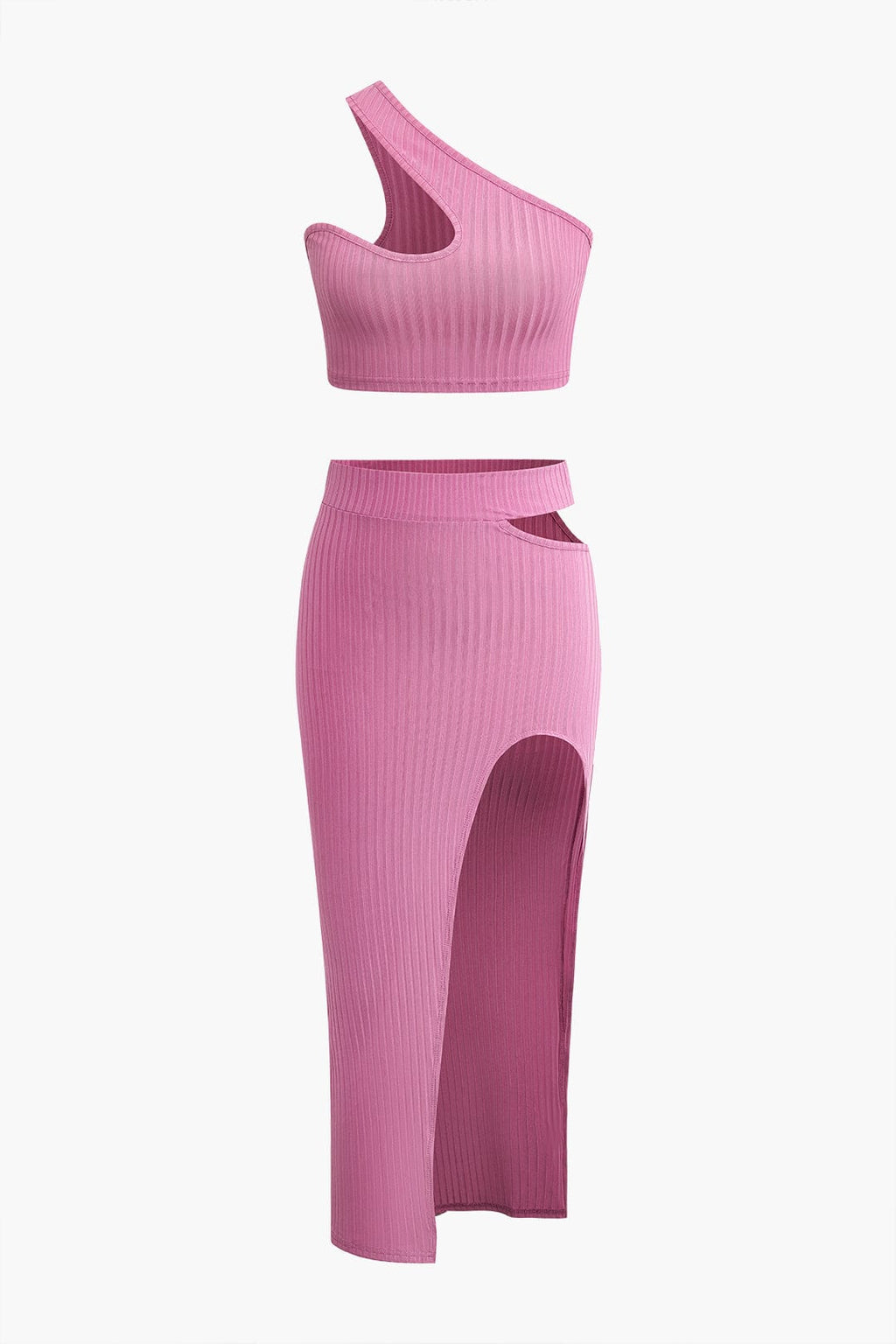 Ensemble Une Épaule Et Jupe Avec Fente Et Découpes Pour Femmes | Idéal Pour Soirées Et Occasions Spéciales