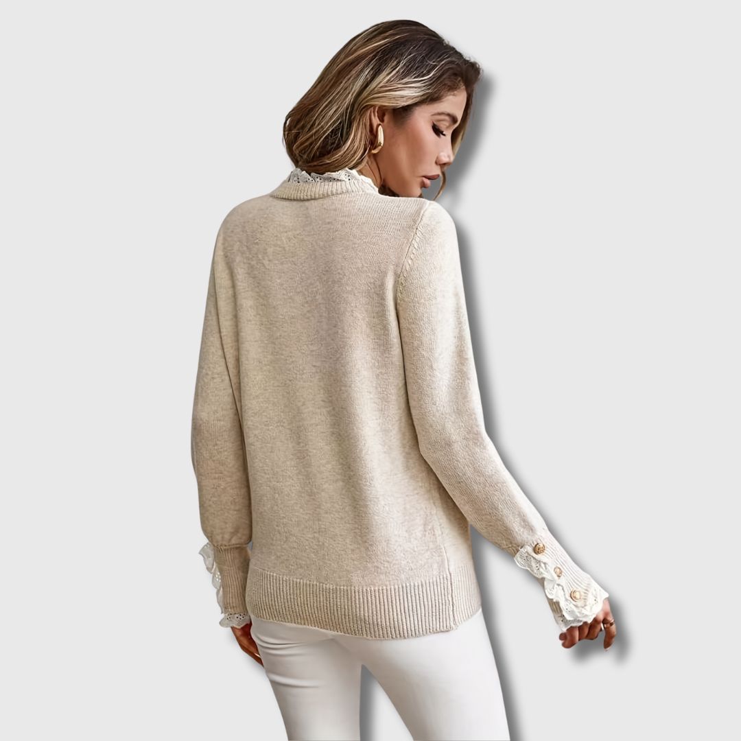 Sophie | Pull à manches longues confortable avec détails en dentelle