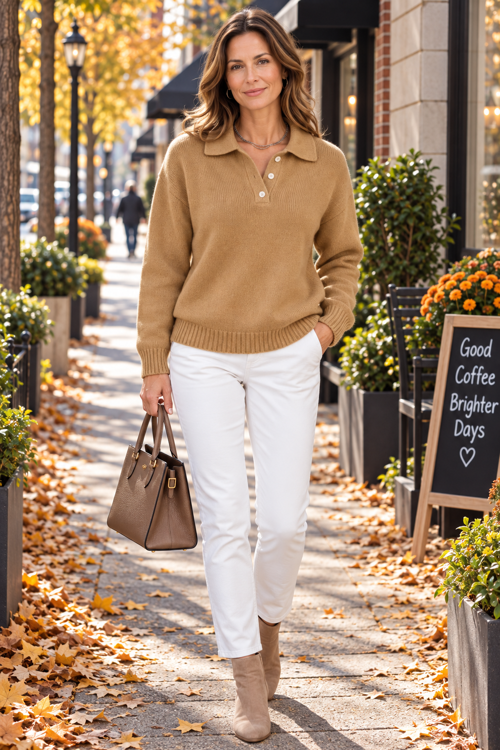 Pull en maille polo à coupe décontractée