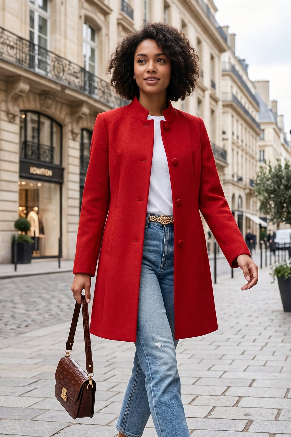 Blazer Long Élégant à Devant Ouvert