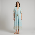 Ysabel - Robe d'été fluide à fleurs et encolure en V