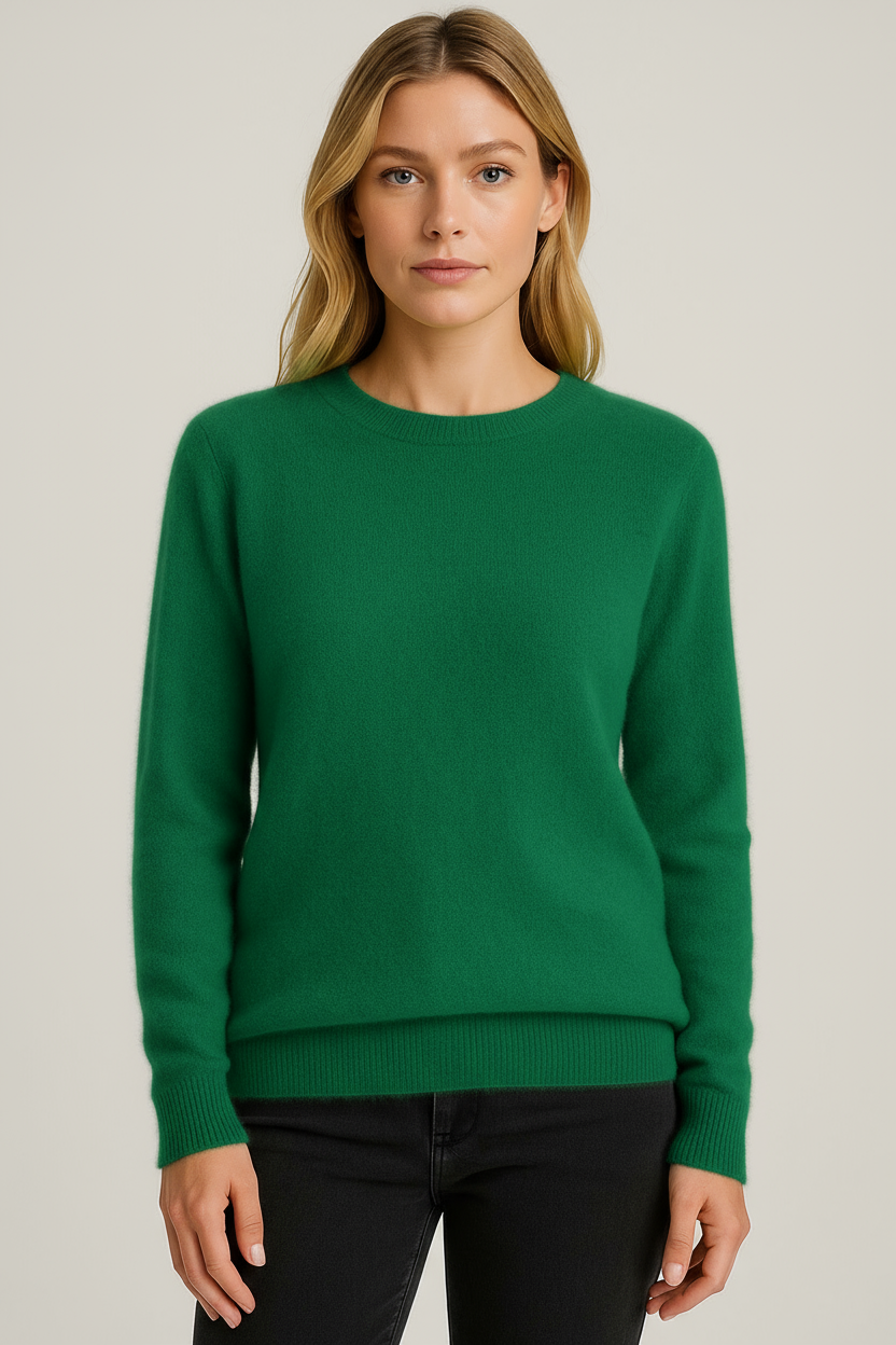 Pull en Cachemire Femme – Col Rond et Coupe Ample au Style Intemporel