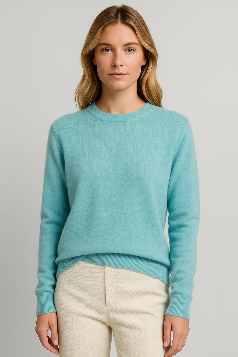 Pull en Cachemire Femme – Col Rond et Coupe Ample au Style Intemporel