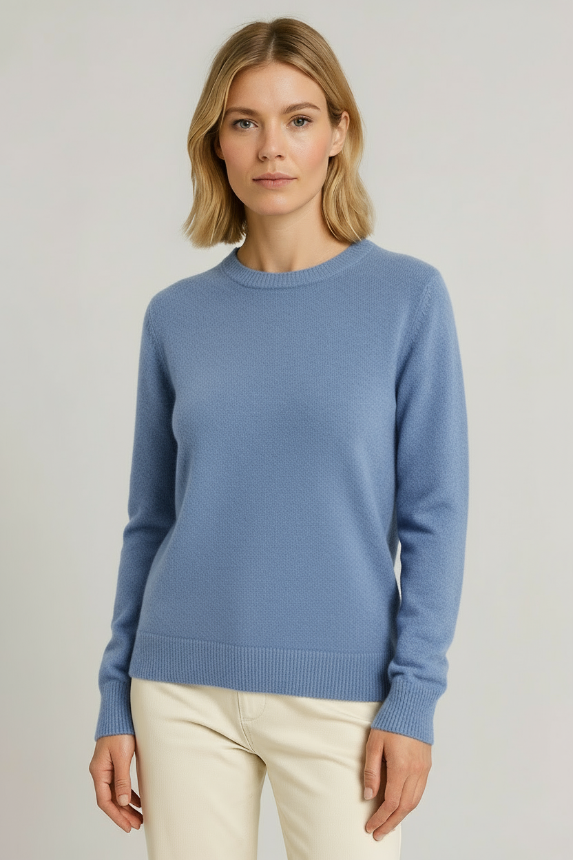 Pull en Cachemire Femme – Col Rond et Coupe Ample au Style Intemporel