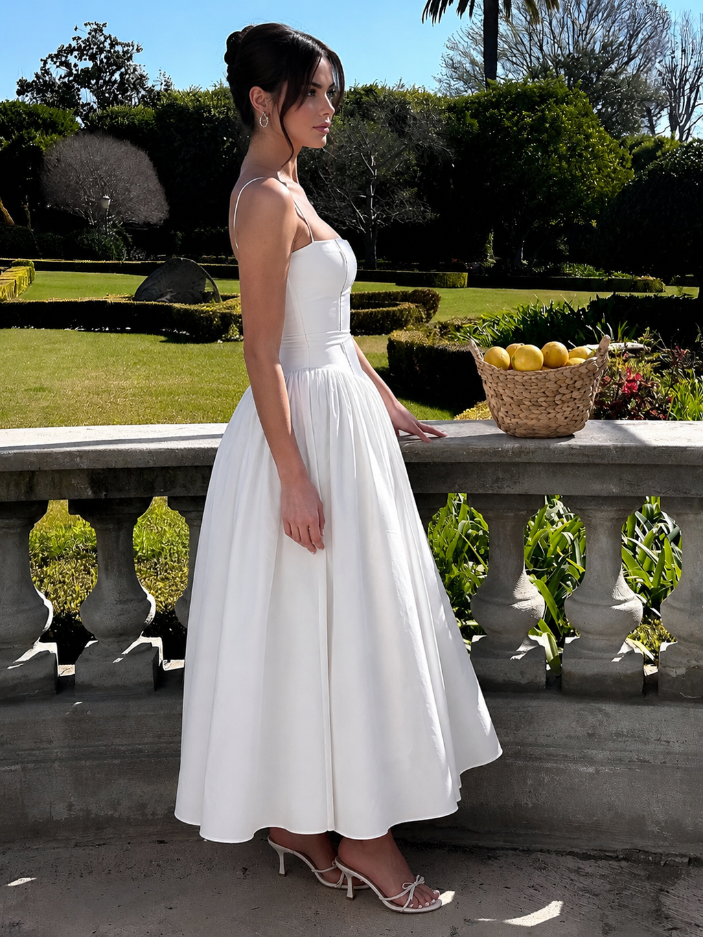 Gabriella | Robe Mi-Longue Élégante Avec Corset Pour Invité De Mariage Femme