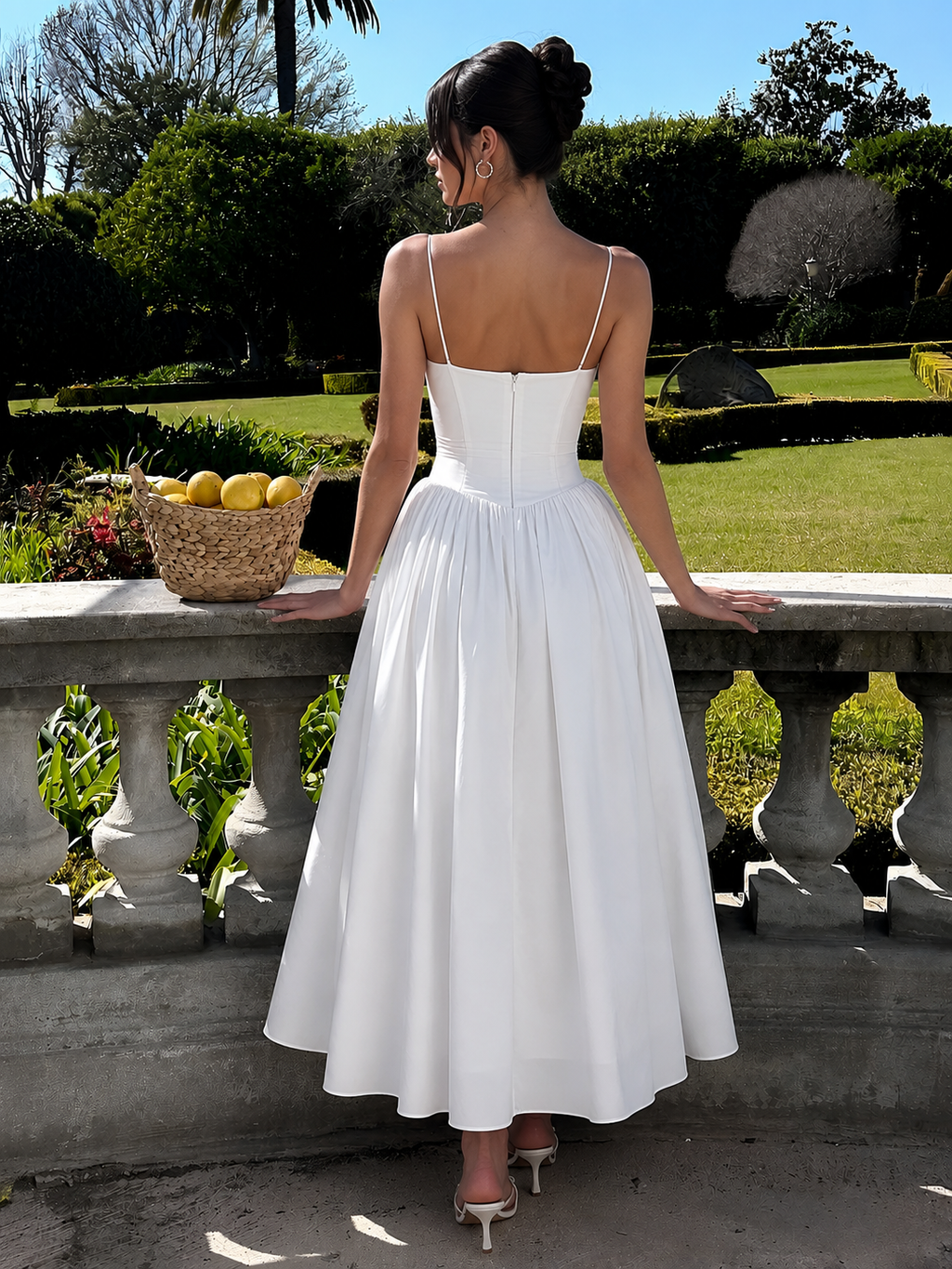 Gabriella | Robe Mi-Longue Élégante Avec Corset Pour Invité De Mariage Femme