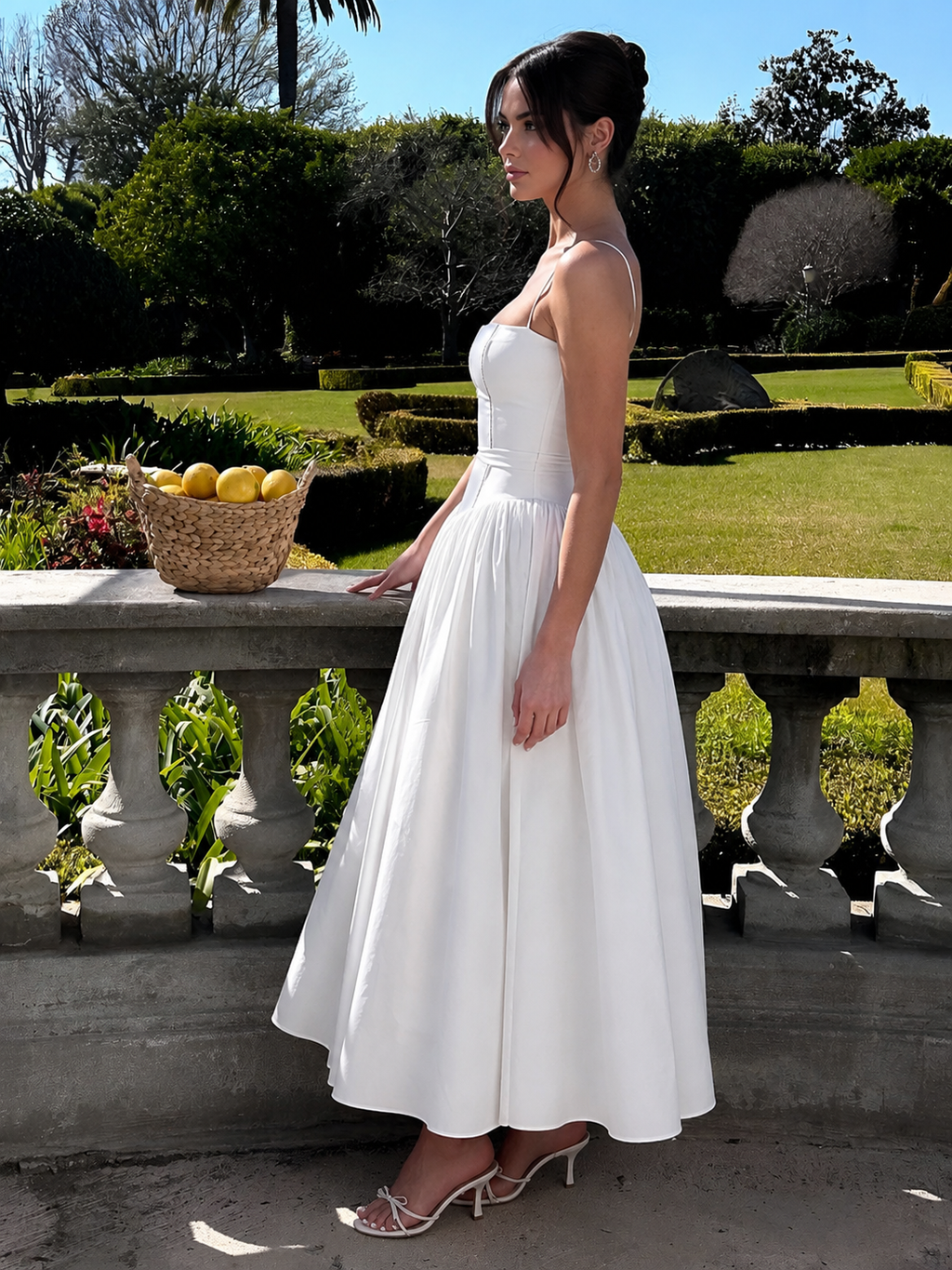 Gabriella | Robe Mi-Longue Élégante Avec Corset Pour Invité De Mariage Femme