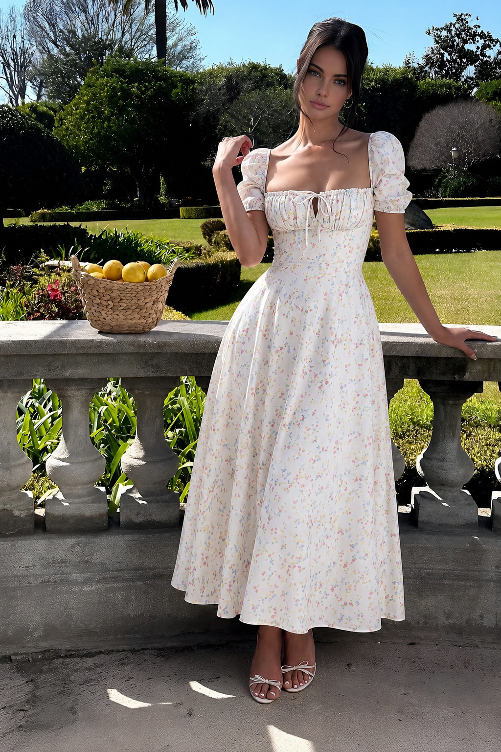 Gabriella | Robe Mi-Longue Élégante Avec Corset Pour Invité De Mariage Femme