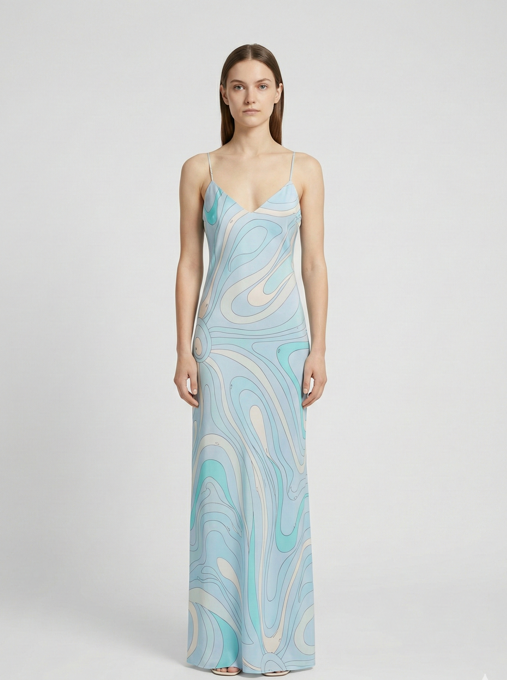 Robe Maxi à Fente Imprimée – Robe de Soirée Élégante pour Femmes