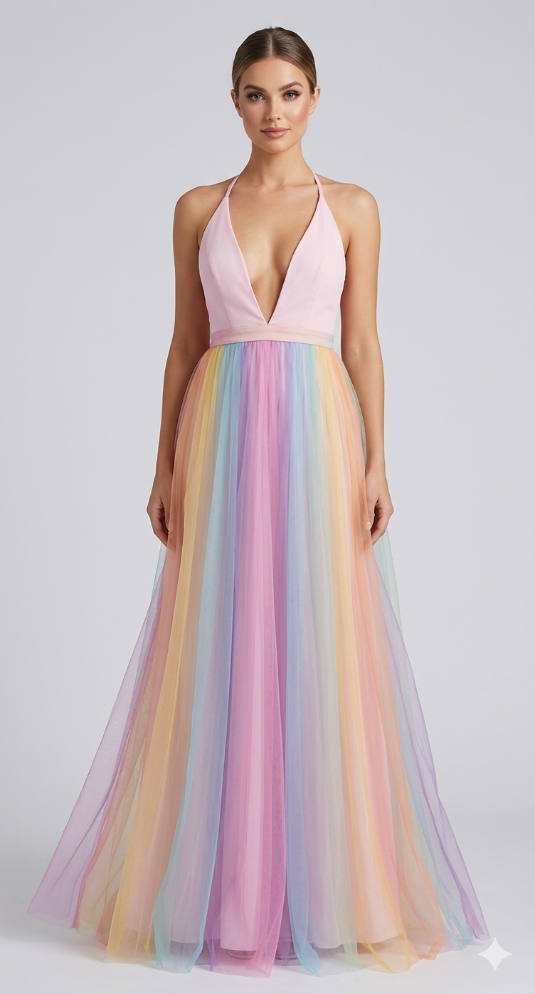 Robe maxi à décolleté en V pour femmes