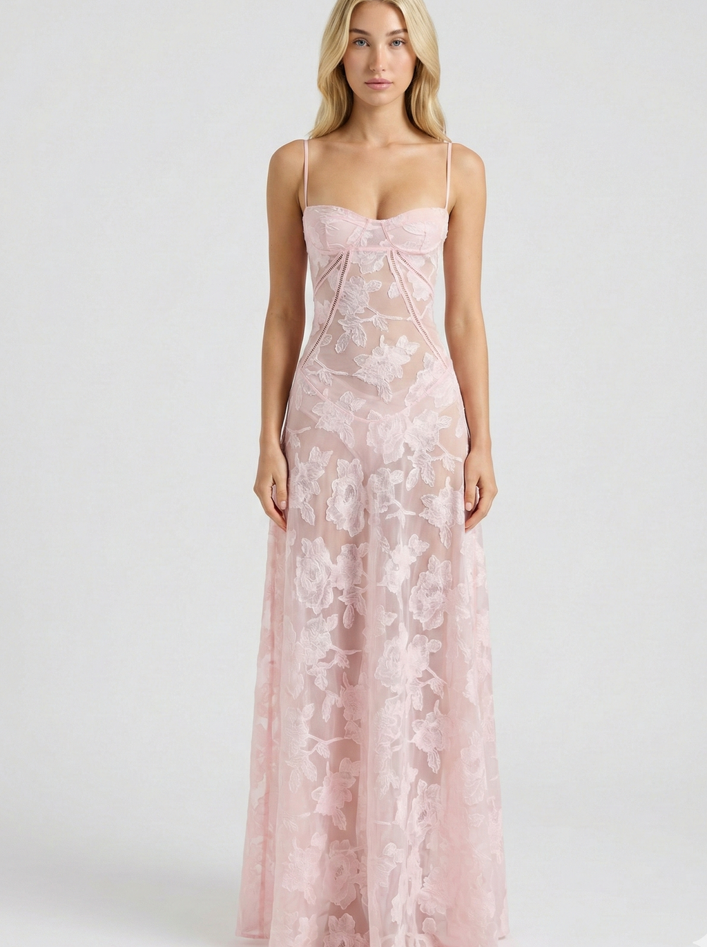 Robe Maxi en Dentelle – Robe Élégante Romantique pour Femmes
