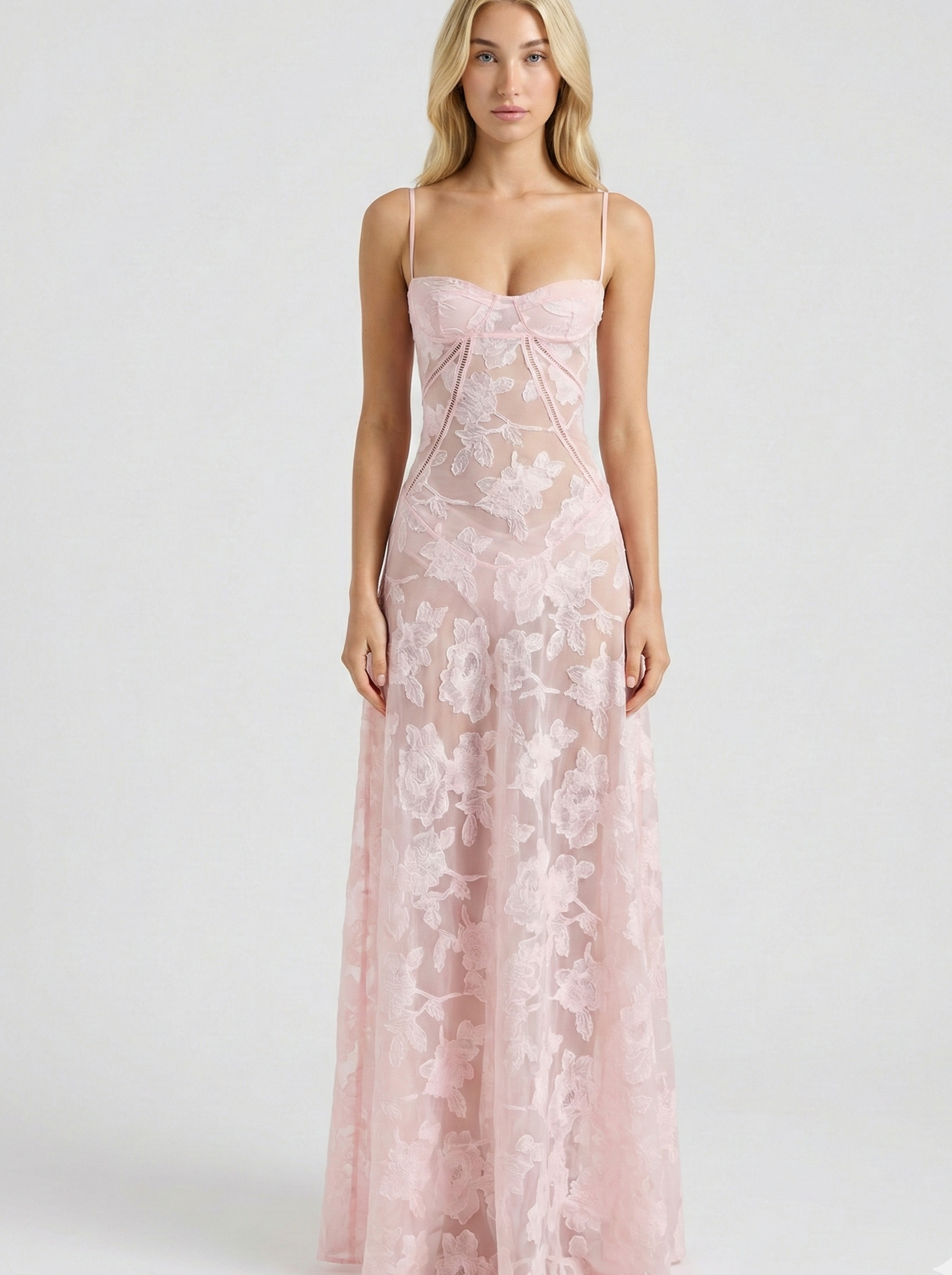 Robe Maxi en Dentelle – Robe Élégante Romantique pour Femmes