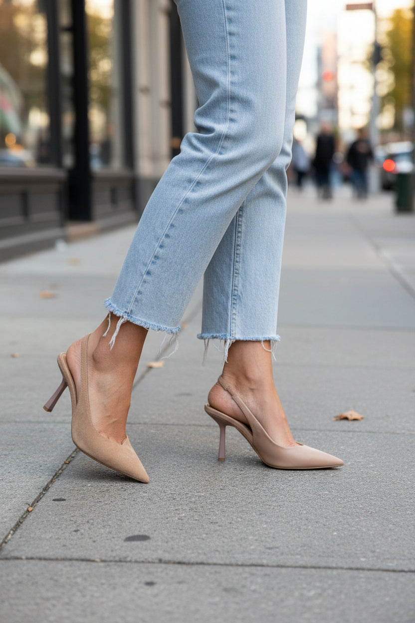 Chaussures Élégantes à Talon Bas et Confortables