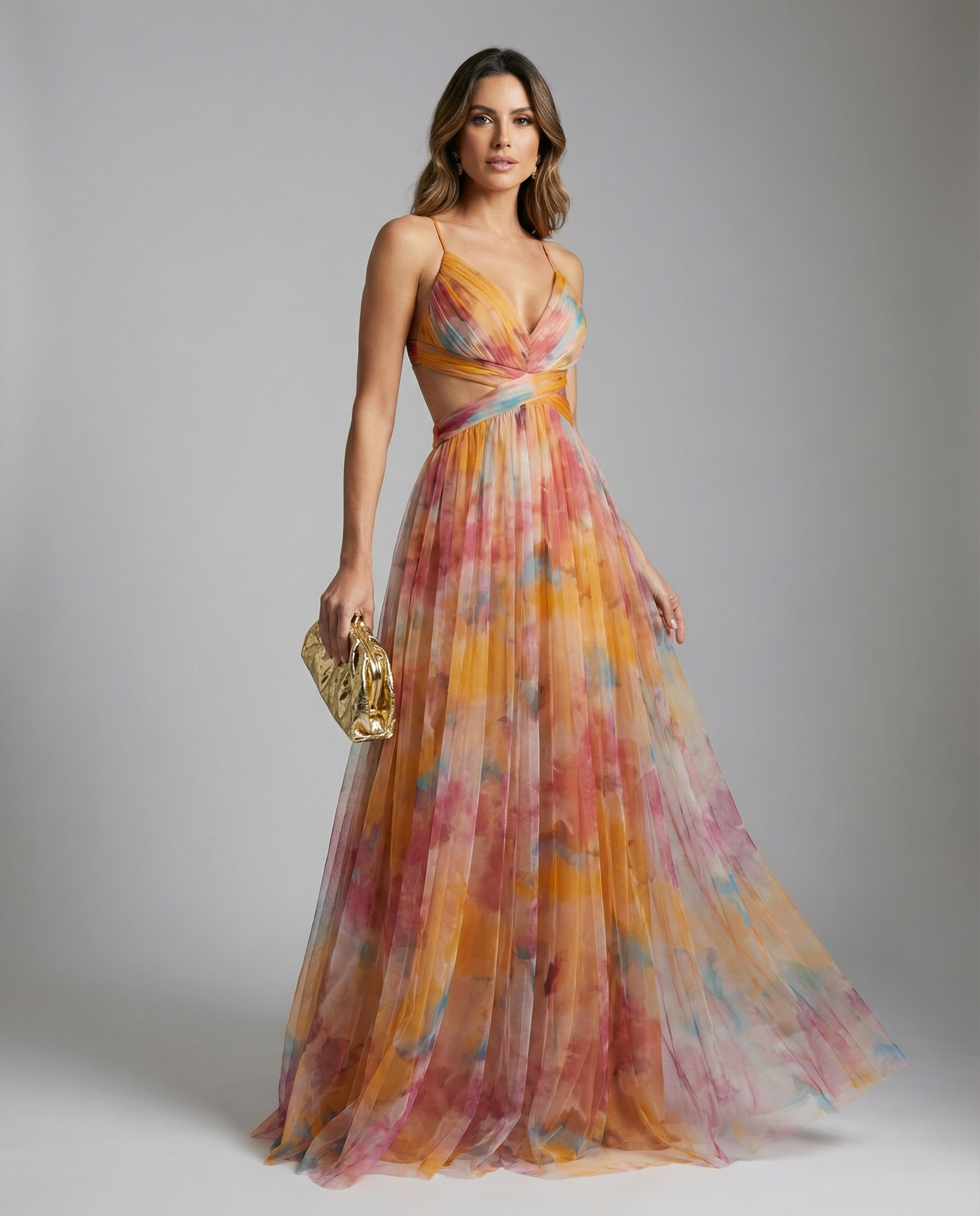 Robe Maxi de Soirée Florale pour Femmes