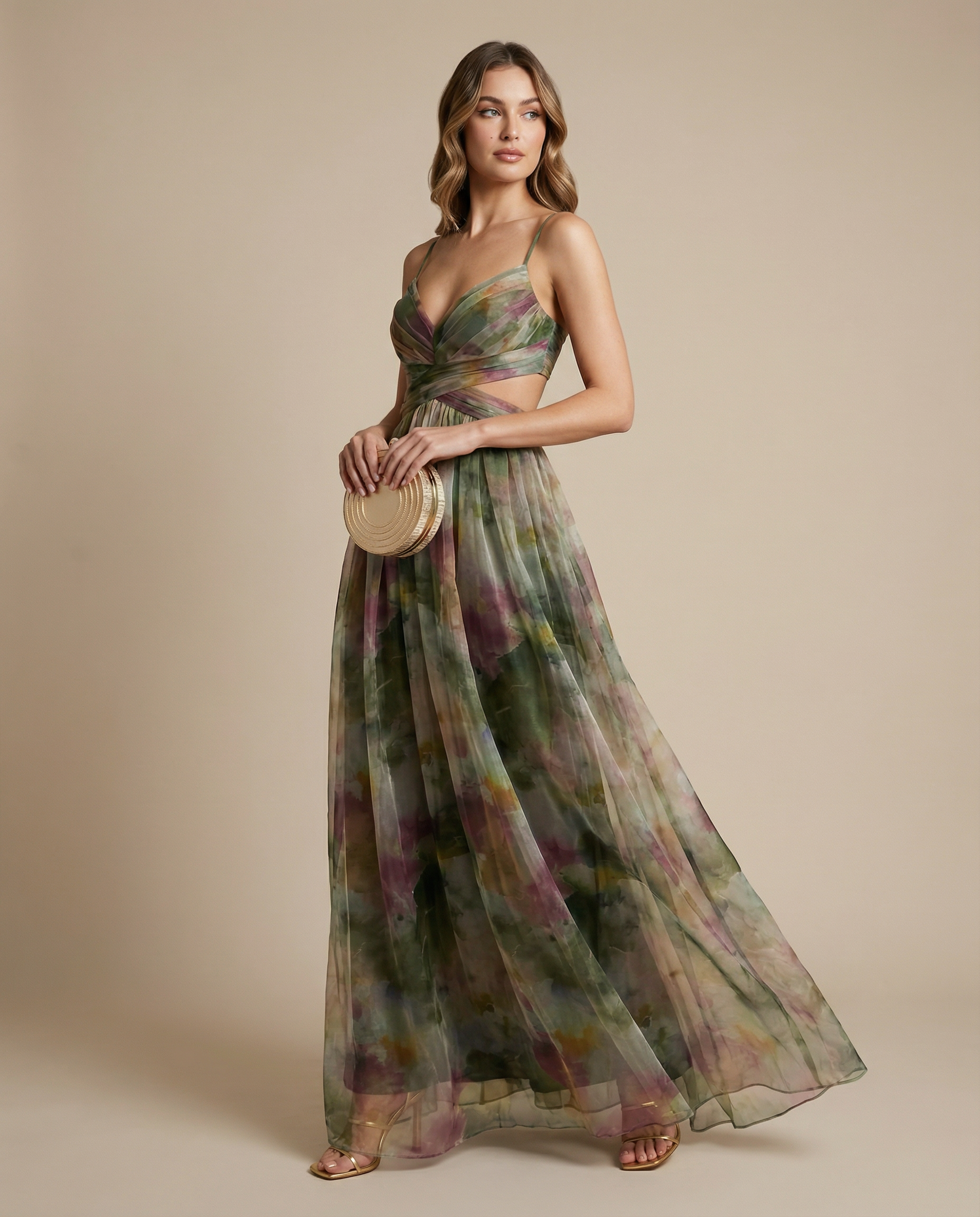 Robe Maxi de Soirée Florale pour Femmes