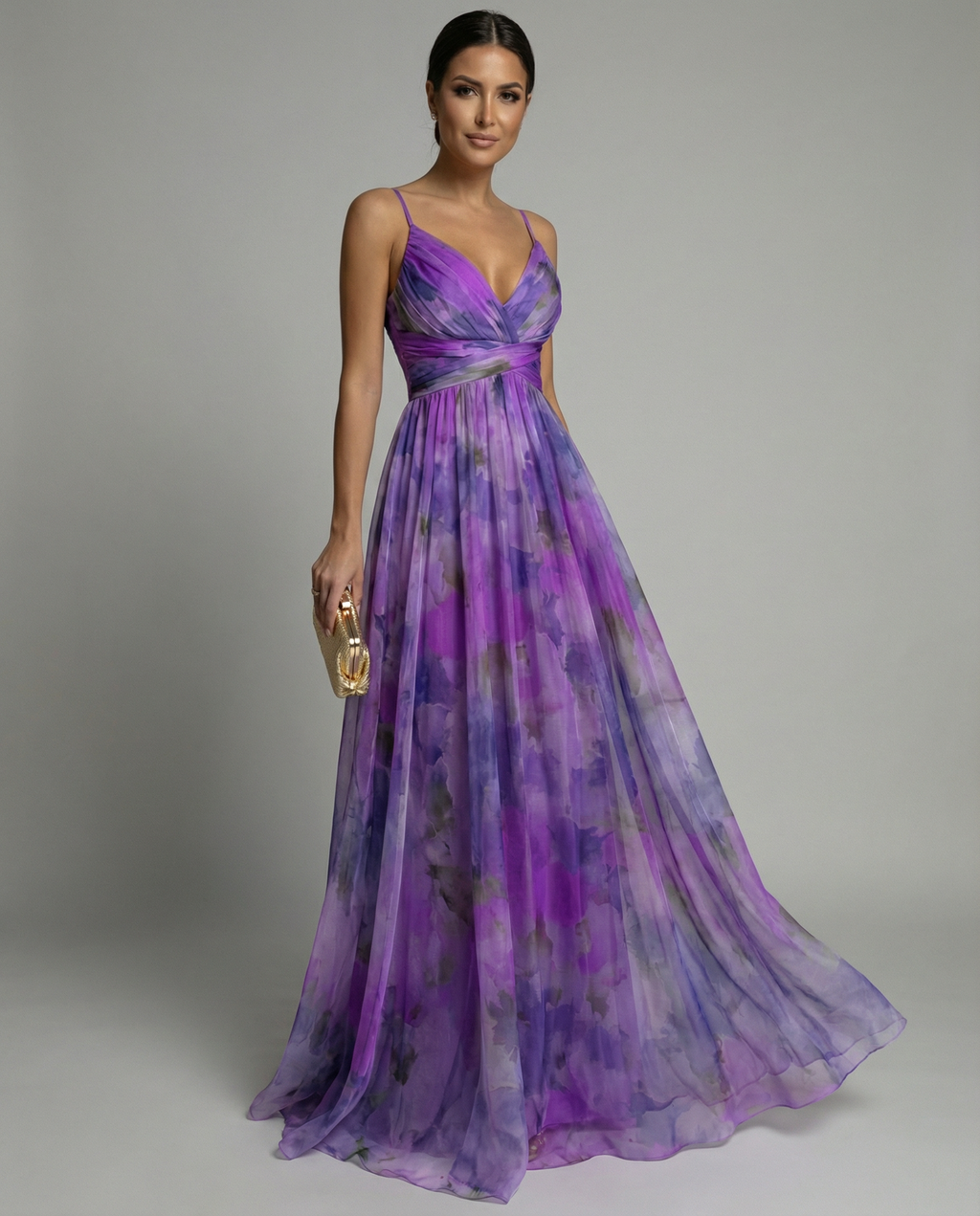 Robe Maxi de Soirée Florale pour Femmes