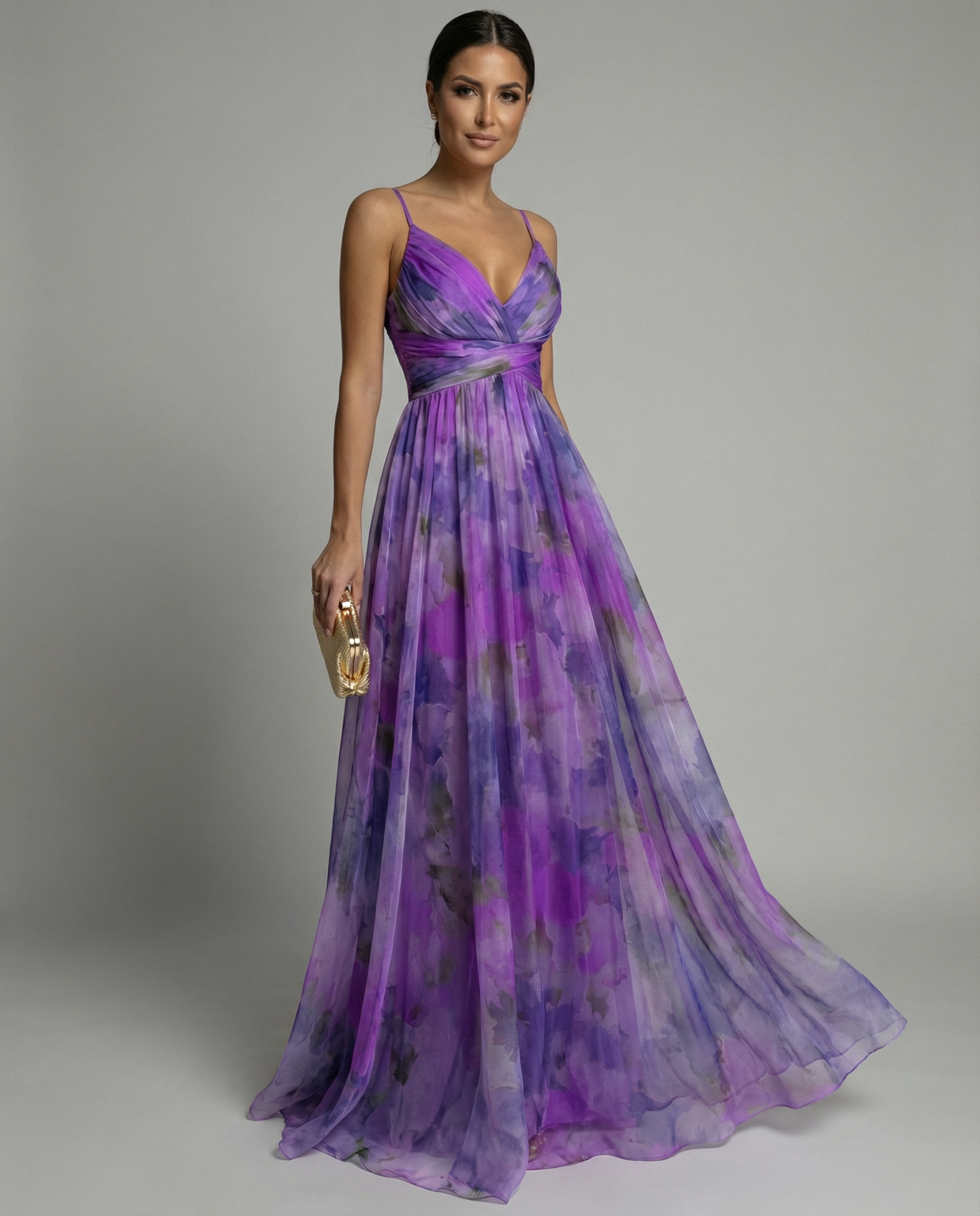 Robe Maxi de Soirée Florale pour Femmes