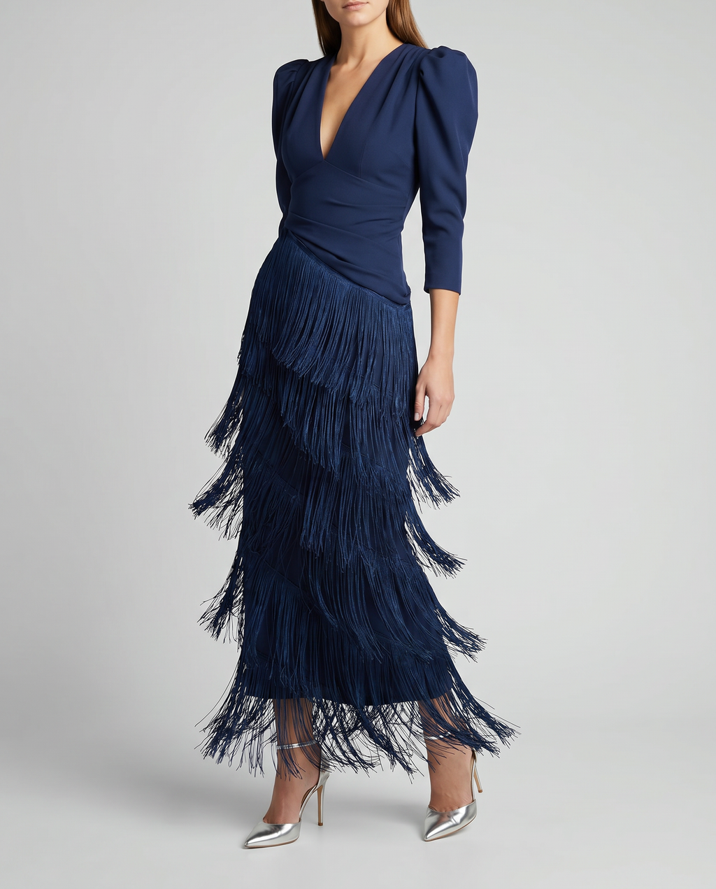 Robe Maxi Détail Frangé – Robe Élégante pour Occasions Spéciales pour Femmes