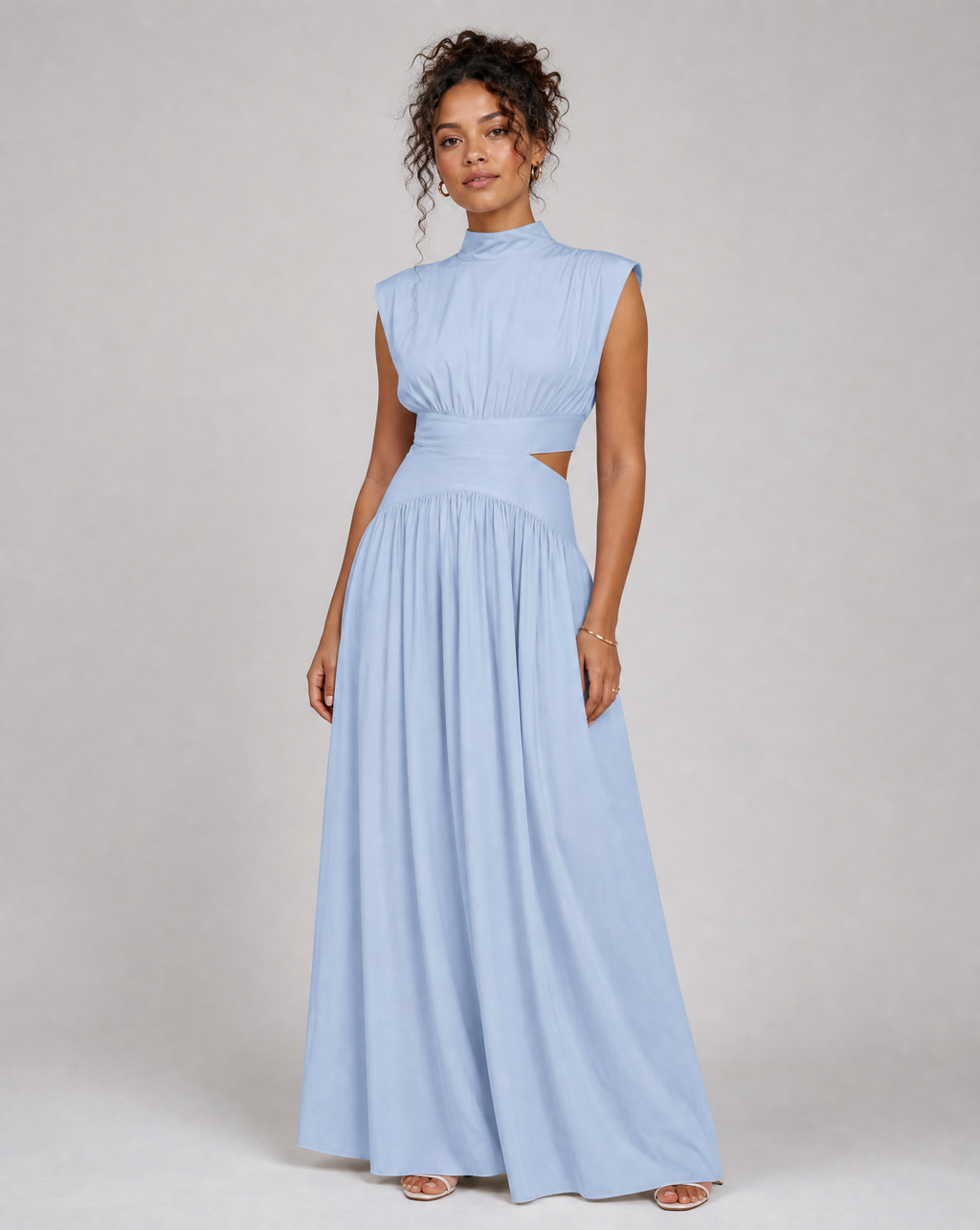Robe Maxi Élégante Sans Manches pour Occasions Formelles