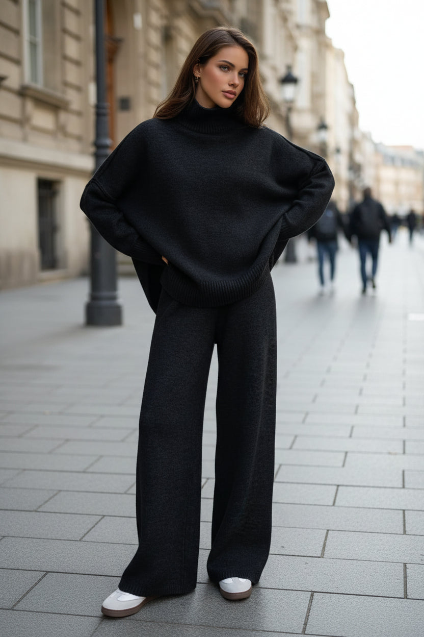 Ensemble de Loungewear à Col Roulé
