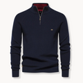 Pull Homme à Col Roulé avec Demi-Zip – Pull Côtelé, Coupe Ajustée