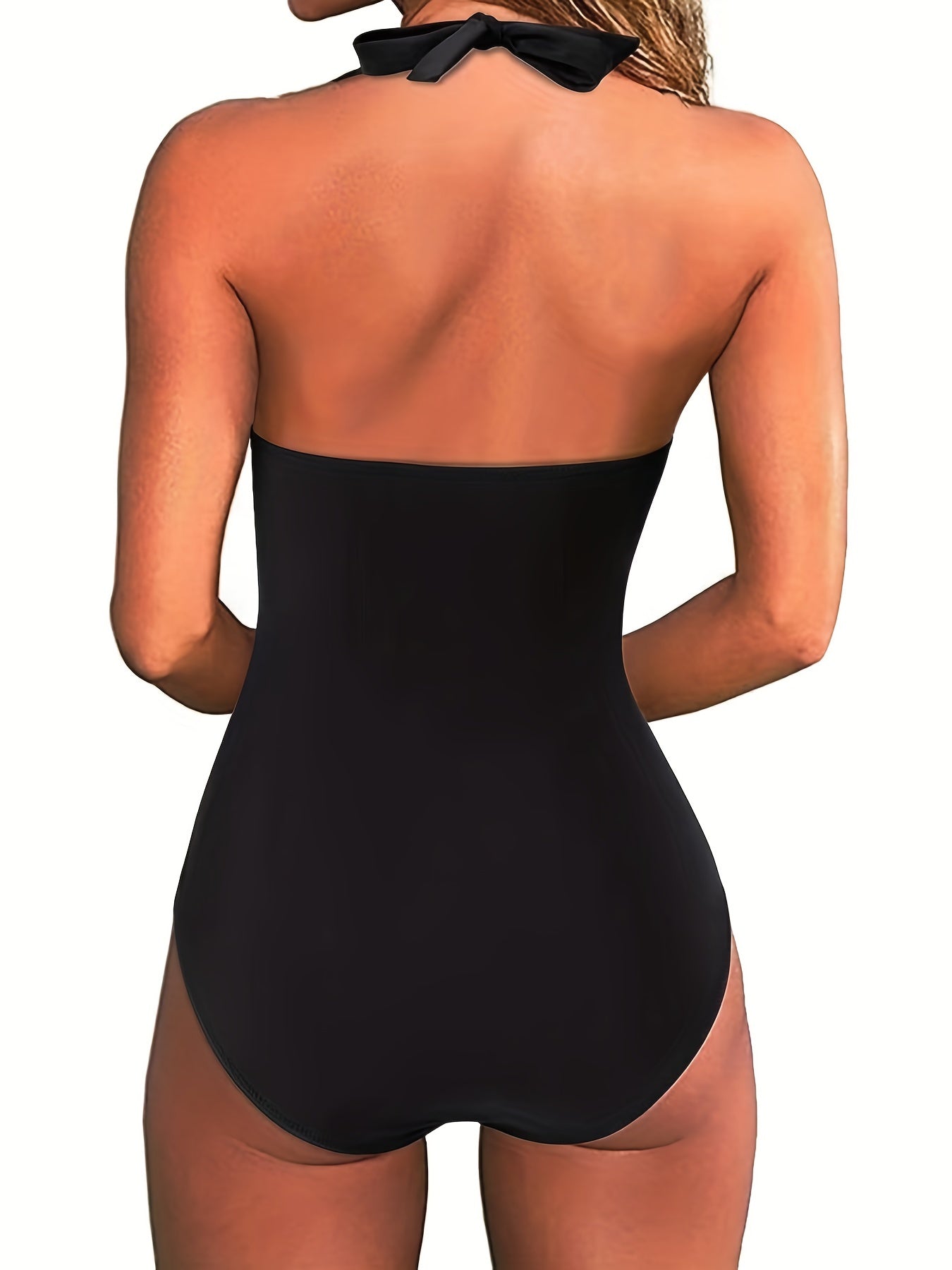 Maillot de bain dos nu à col en V