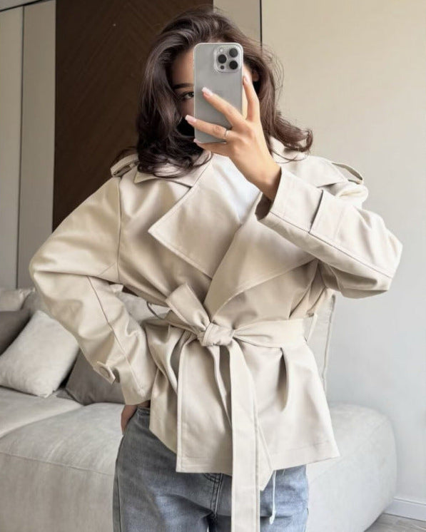 Ainsley | Manteau trench doublé pour femme avec ceinture