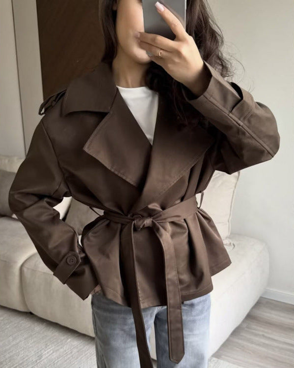 Ainsley | Manteau trench doublé pour femme avec ceinture
