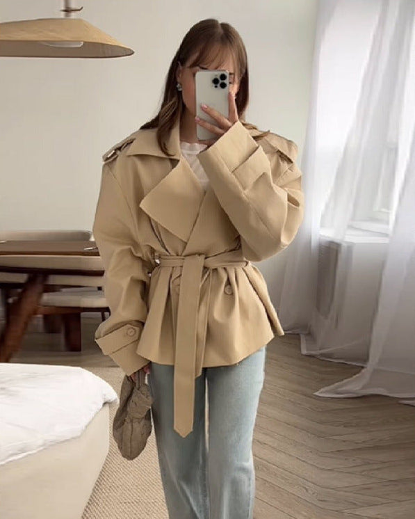 Ainsley | Manteau trench doublé pour femme avec ceinture
