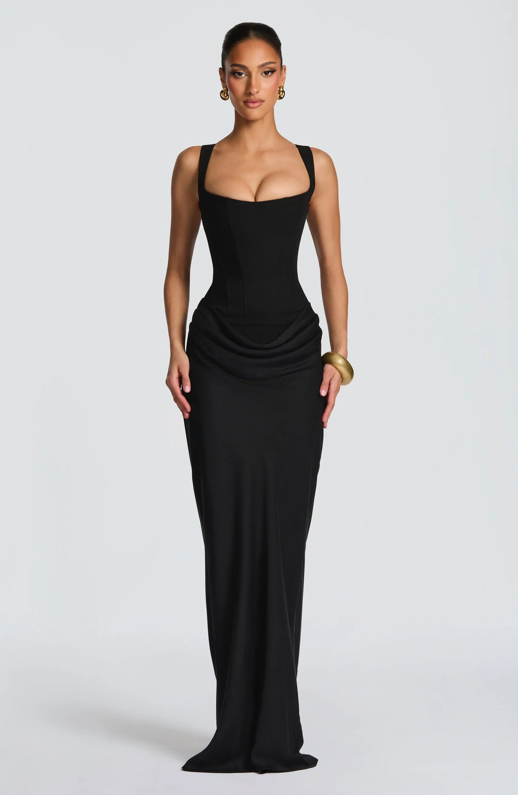 Alina | Robe Maxi Corset Sans Manches pour Invités de Mariage