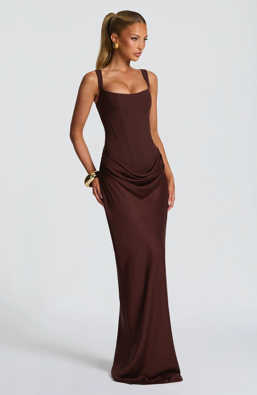 Alina | Robe Maxi Corset Sans Manches pour Invités de Mariage