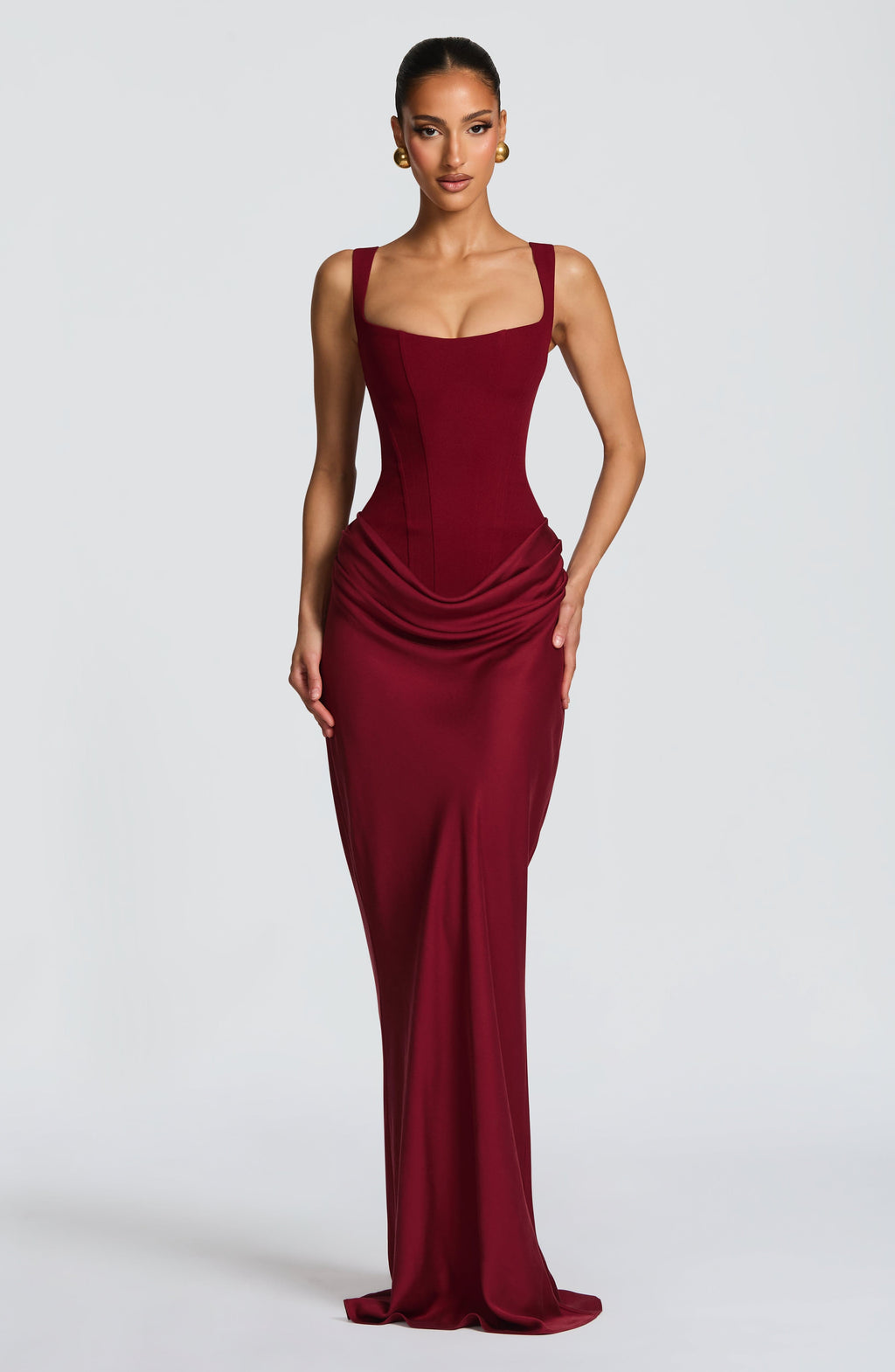 Alina | Robe Maxi Corset Sans Manches pour Invités de Mariage