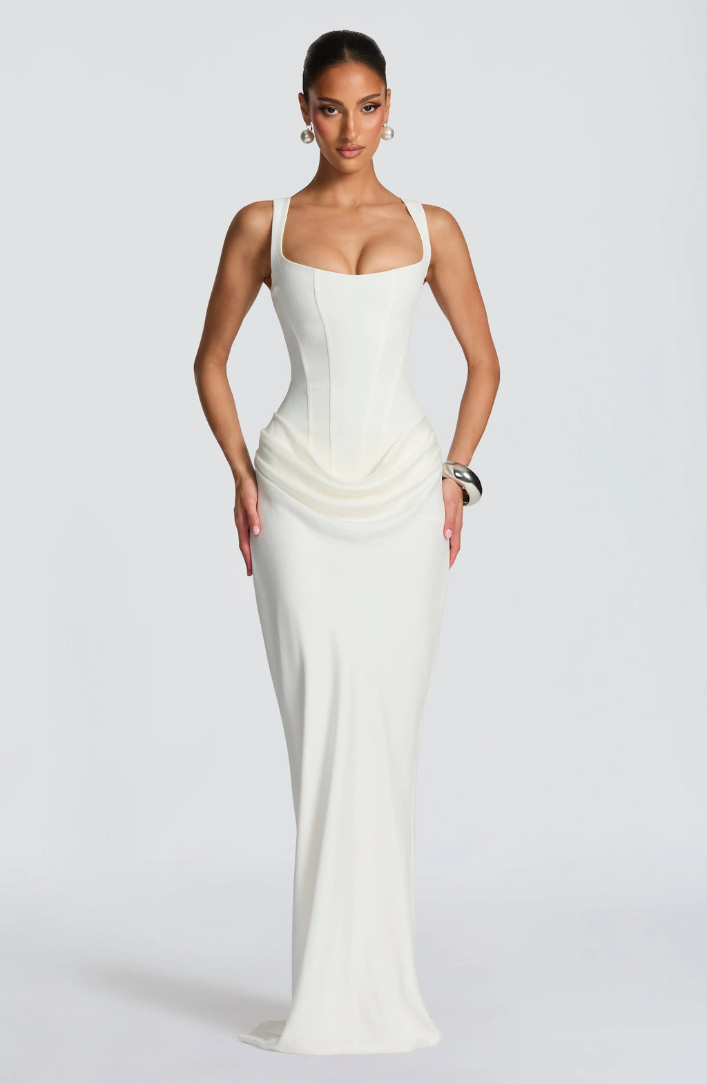Alina | Robe Maxi Corset Sans Manches pour Invités de Mariage