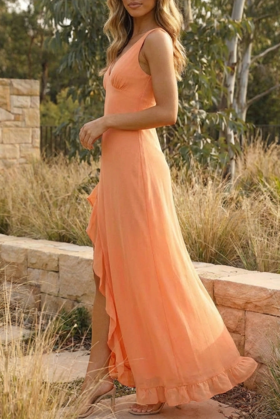 Alora | Robe maxi d'été sans manches à décolleté en V pour femme