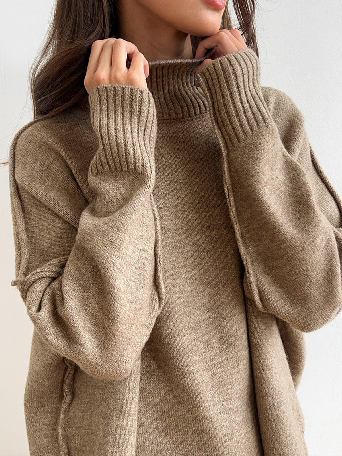 Baylor | Ensemble Tricot à Manches Longues et Col Roulé pour Femmes