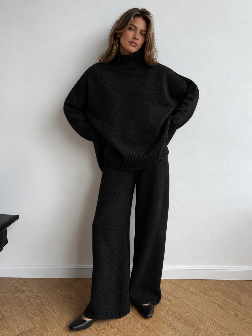 Baylor | Ensemble Tricot à Manches Longues et Col Roulé pour Femmes