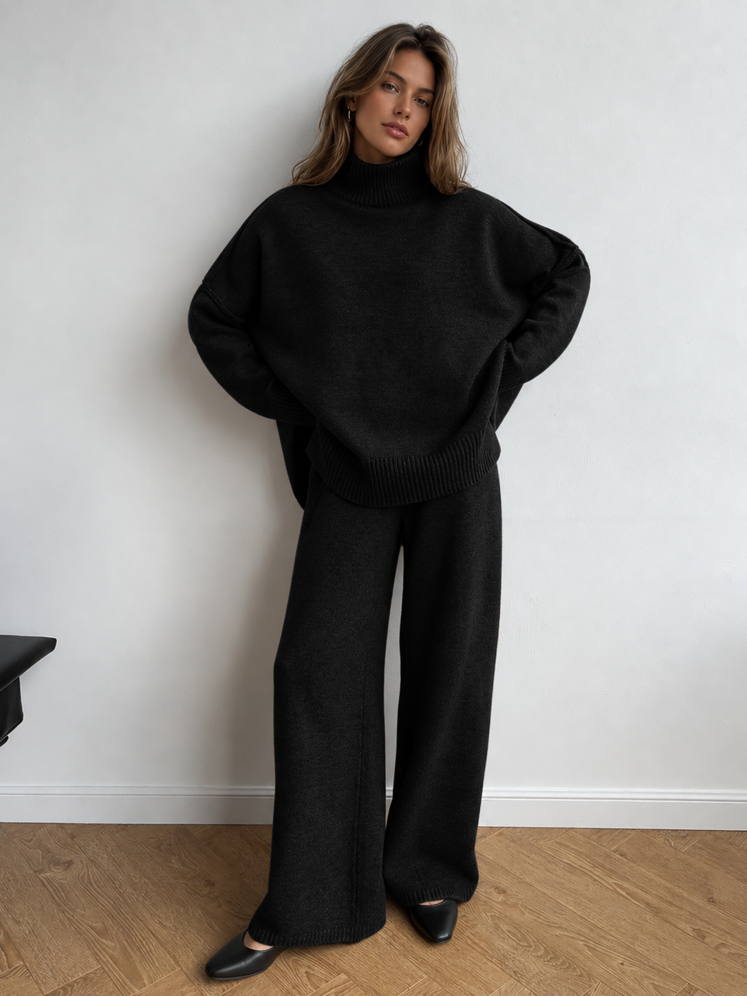 Baylor | Ensemble Tricot à Manches Longues et Col Roulé pour Femmes