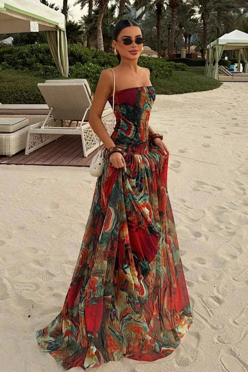 Bellamy | Robe maxi d'été sans bretelles pour femmes