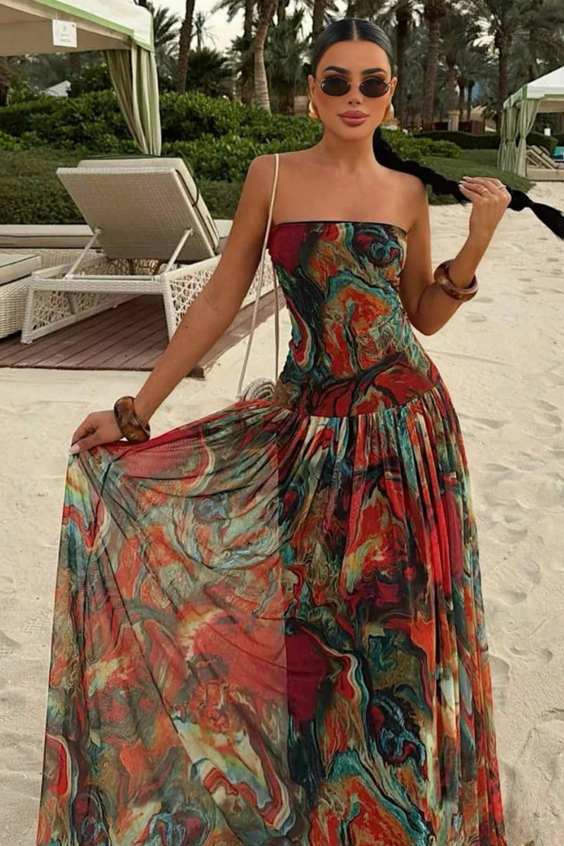 Bellamy | Robe maxi d'été sans bretelles pour femmes