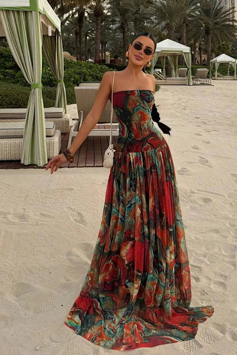 Bellamy | Robe maxi d'été sans bretelles pour femmes
