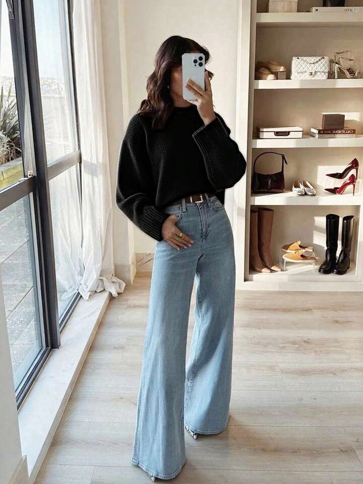 Blythe | Pull oversized à col rond et manches larges pour femmes