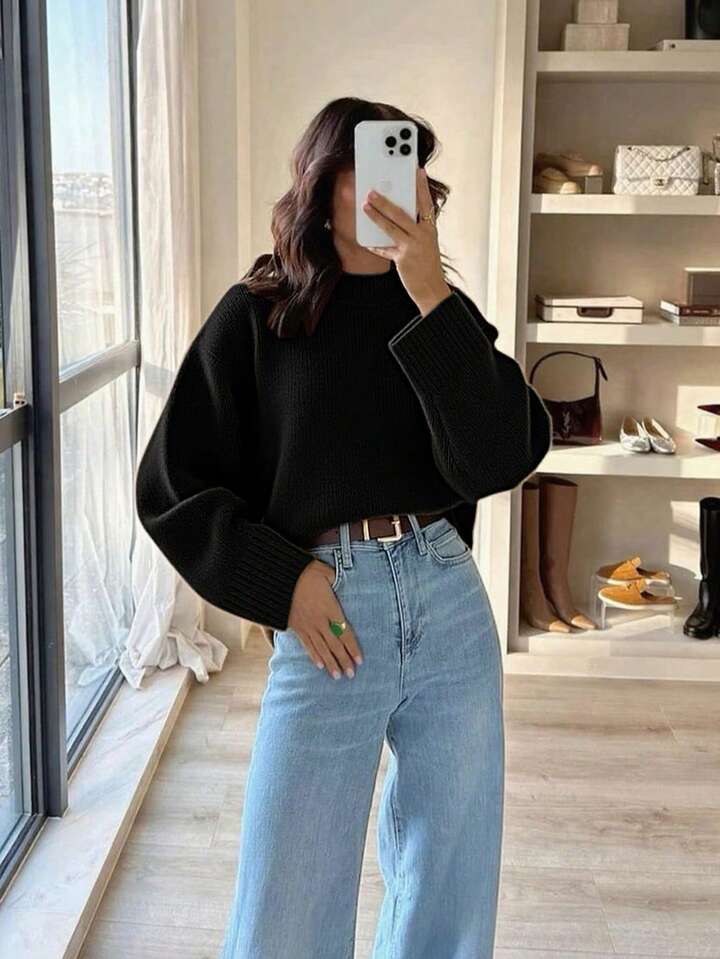 Blythe | Pull oversized à col rond et manches larges pour femmes
