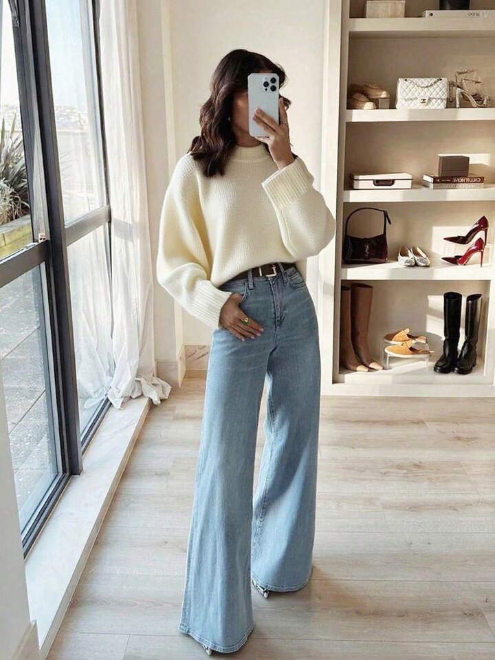 Blythe | Pull oversized à col rond et manches larges pour femmes